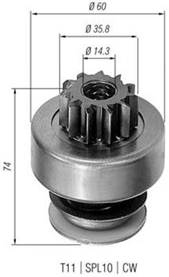 MAGNETI MARELLI Hammaspyörä, käynnistys 940113020234